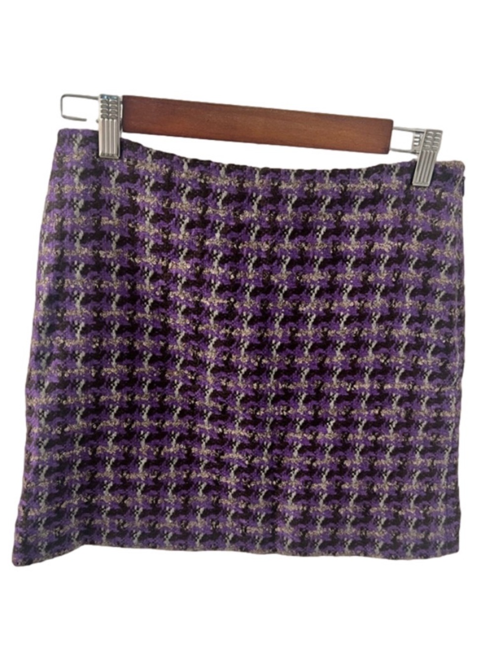J crew Houndstooth wool blend skirt 0